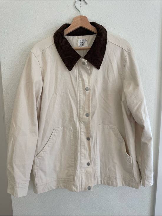 Altar'd State Jackets & Blazers - NWT Altar’d State cotton chore jacket barn ivory medium msrp $88